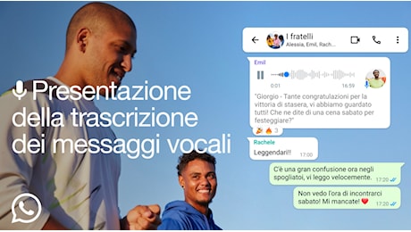 Su WhatsApp arrivano le trascrizioni dei messaggi vocali