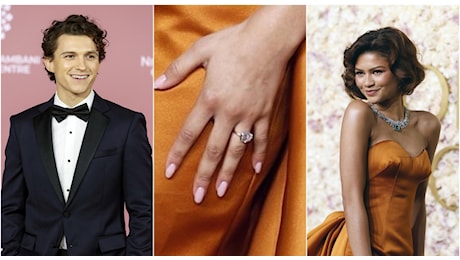 ​Zendaya e Tom Holland si sposano: l'anello di fidanzamento sfoggiato ai Golden Globe e la proposta di matrimonio intima