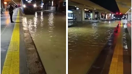 Stazione di Siena allagata, scuole chiuse dalla sindaca: treni bloccati, le immagini della bomba d'acqua