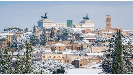 Neve a Roma, brusco calo delle temperature nei prossimi giorni