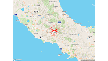 Scossa di TERREMOTO Magnitudo 2.6 a Sora (FR) nella regione Lazio, i dettagli