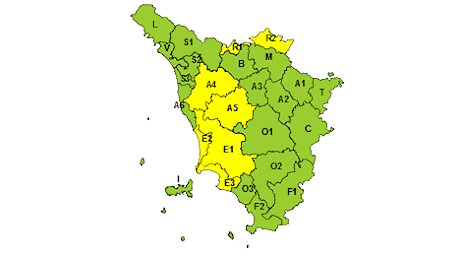 Maltempo, codice giallo prorogato fino a domenica 20 ottobre - Toscana Notizie