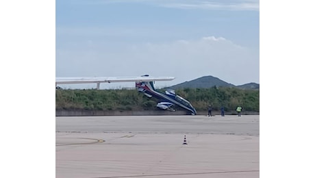 Pantelleria, aereo delle Frecce Tricolori finisce fuori pista