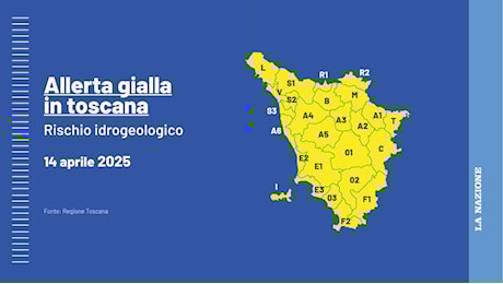 Allerta meteo su tutta la Toscana: possibile pioggia forte, rischio idrogeologico
