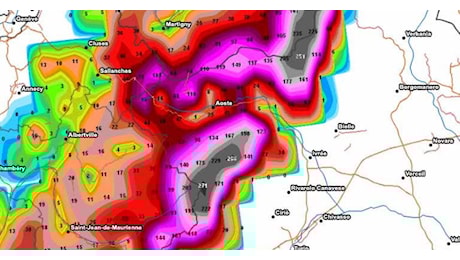 Le carte sono preoccupanti, Meteo Valle d'Aosta: Mancano meno di 24 ore all’inizio di quello che potrebbe essere un peggioramento storico